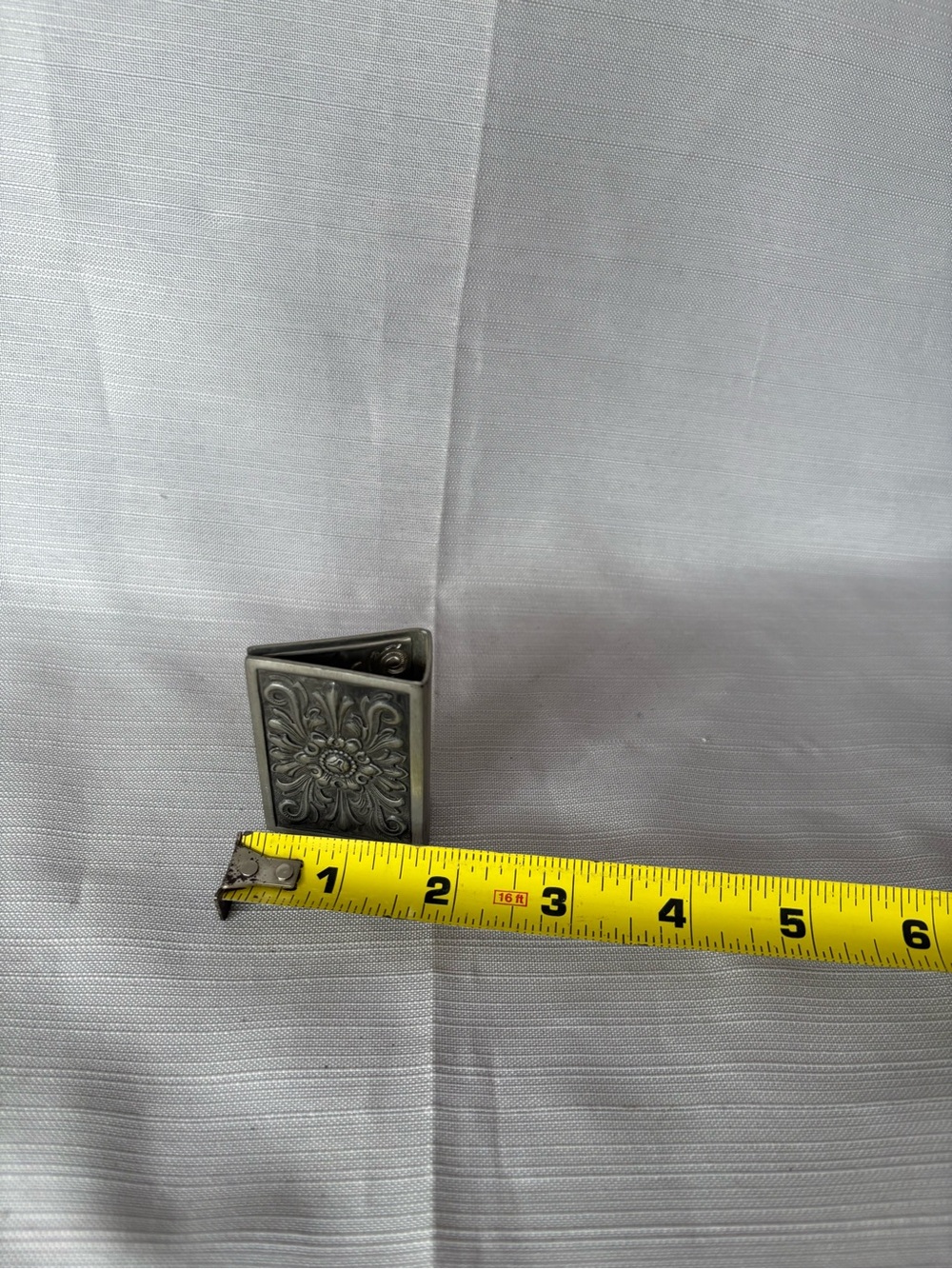Men's Silver Ornate Floral Money Clip - Picture 6 of 9